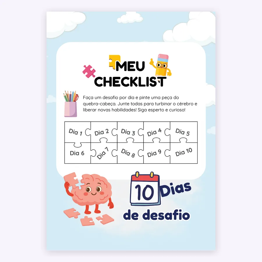 Página “Meu checklist” do Desafio de 10 dias